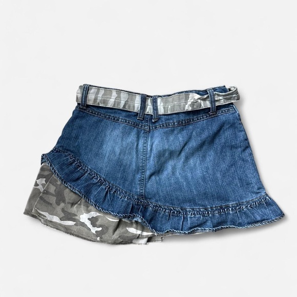 Denim and Camouflage Mini Skirt - Picture 6 of 7